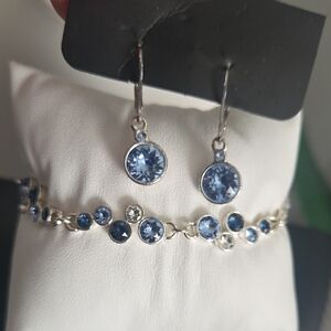 Blue Swavorski Jewelry Set NWOT
